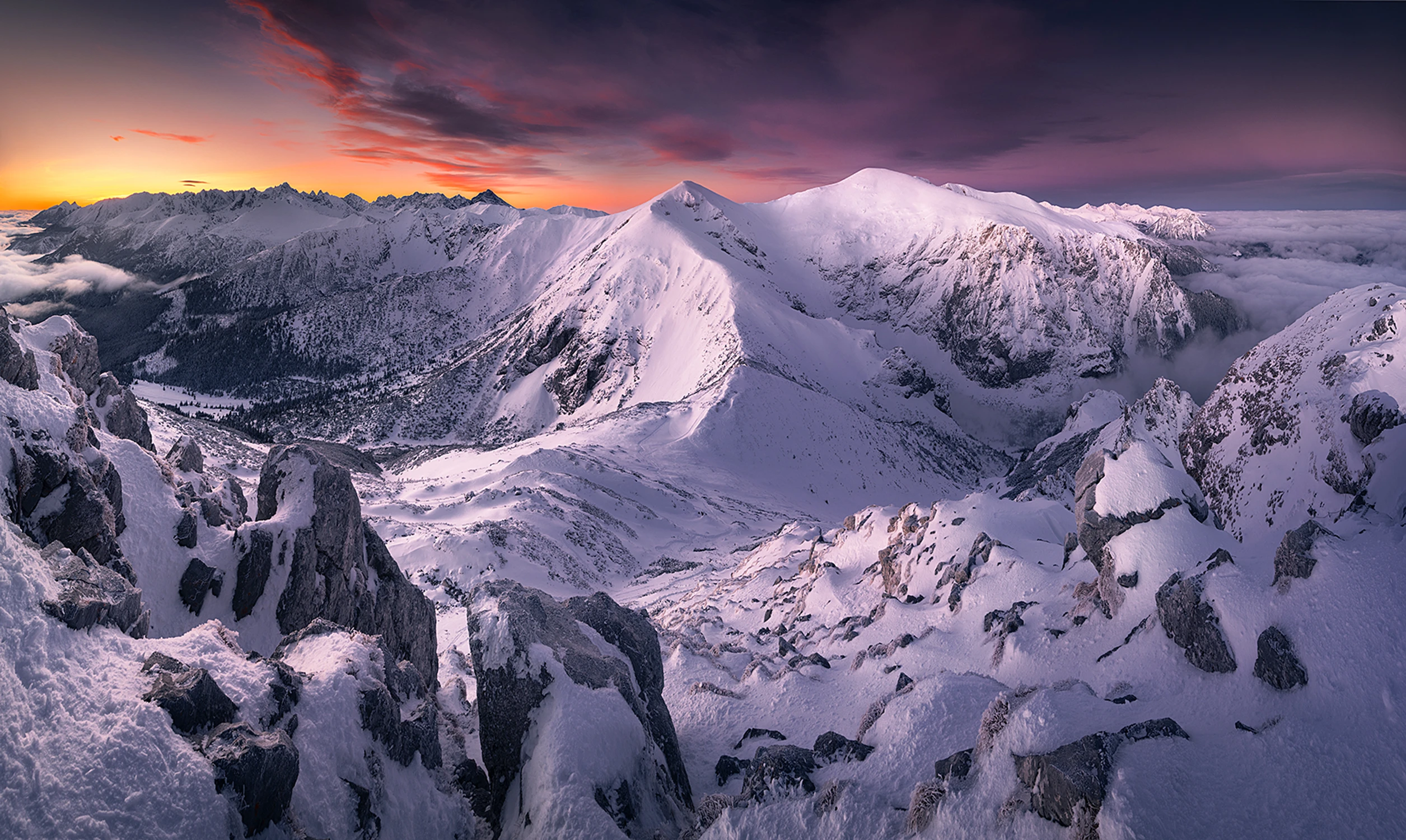 Panorama Tatr z Giwontu