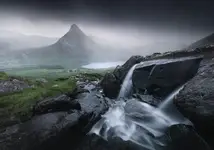 Tryfan w deszczowy dzień