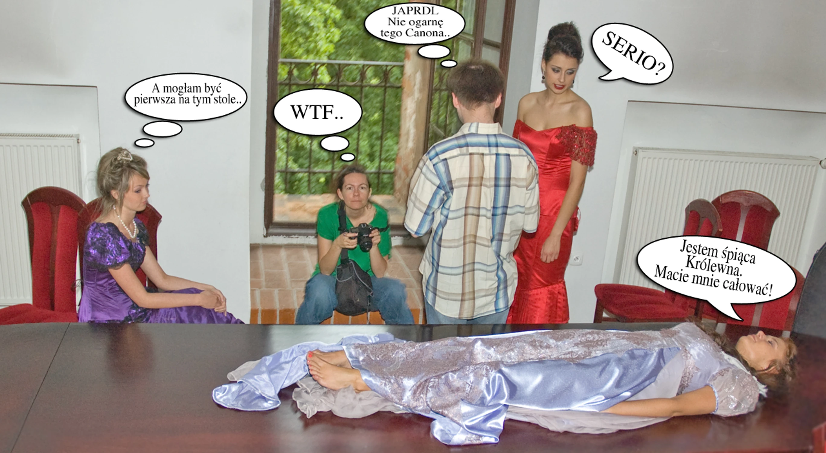 Śpiące Marty dwie na plenerze. Plus Monika, Martyna i Kondeusz.