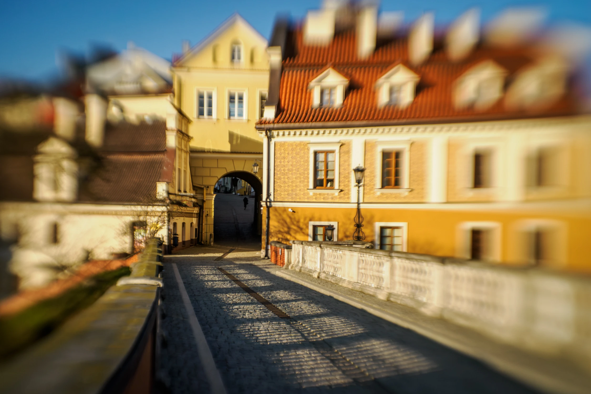 Lublin lensbaby - ul. Zamkowa i Brama Grodzka