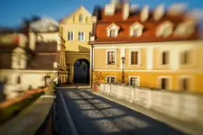 Lublin lensbaby - ul. Zamkowa i Brama Grodzka