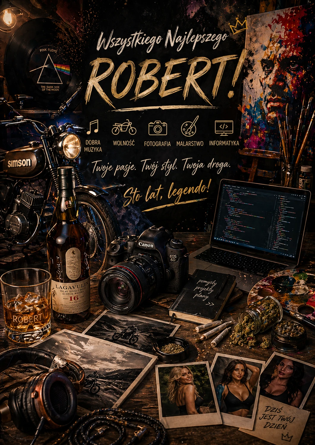 Życzenia dla kolegi więc japa tam. 